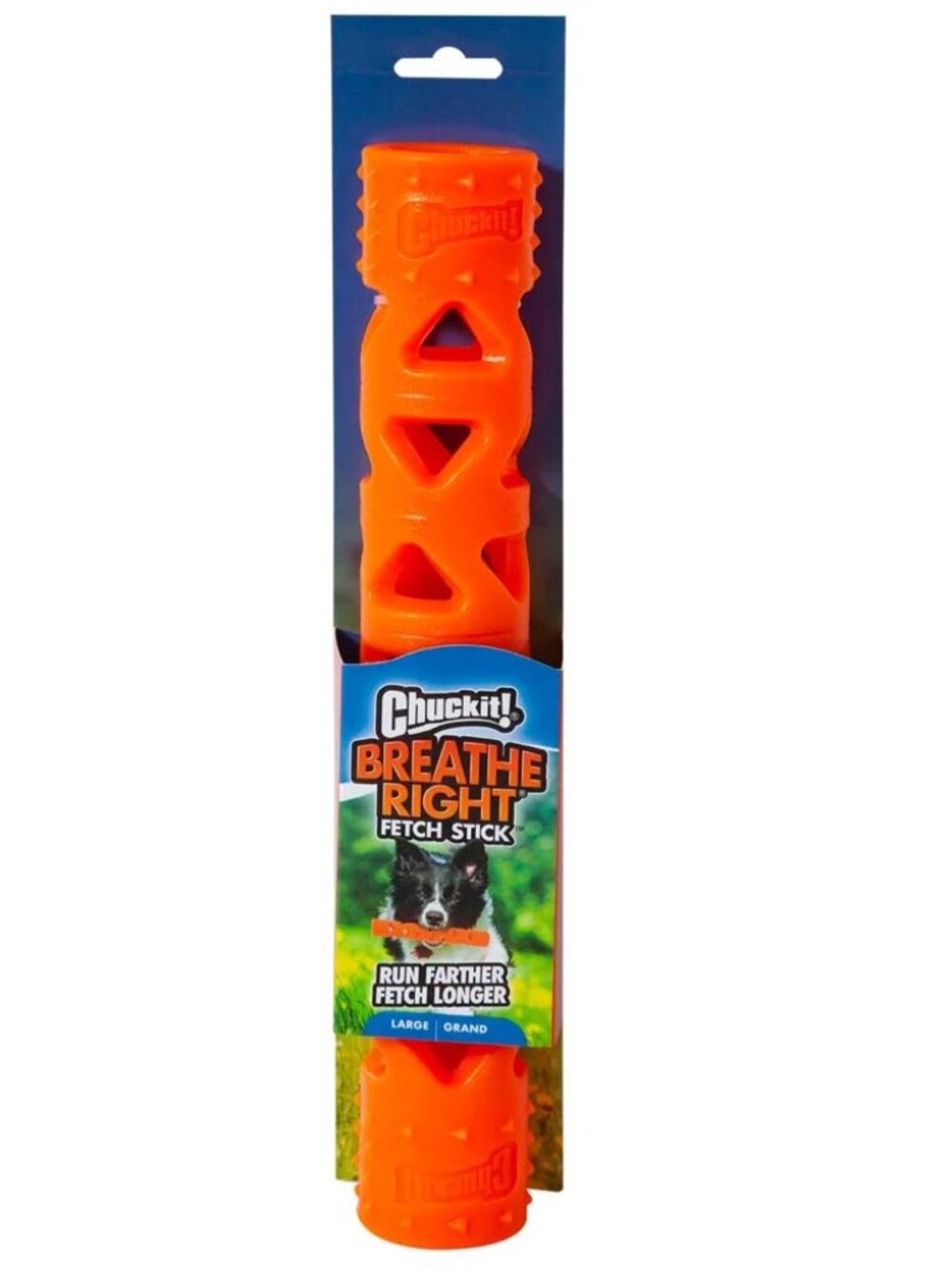 Chuckit! Breathe Right Fetch Stick - Large - Orange - NEW